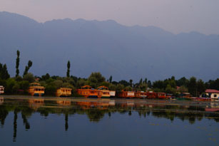 Houseboats in Nigeen Lake
